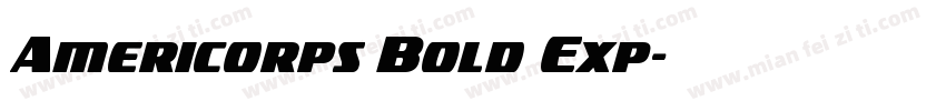 Americorps Bold Exp字体转换